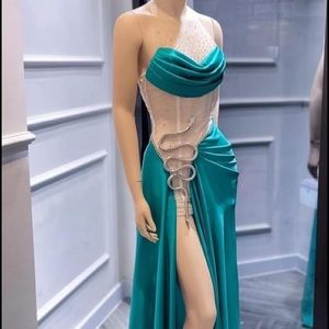 Green Designer dress size XS